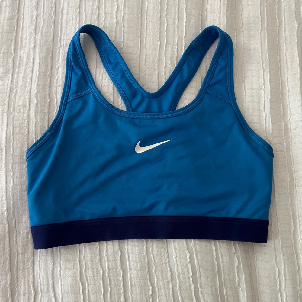 Nike Blue Racerback Sports Bra Moisture-Wicking